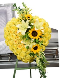 Dallas delivery of Sympathy easel sprays and funeral sprays