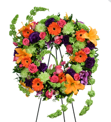 Joyful Wreath from Dallas Sympathy Florist in Dallas, TX